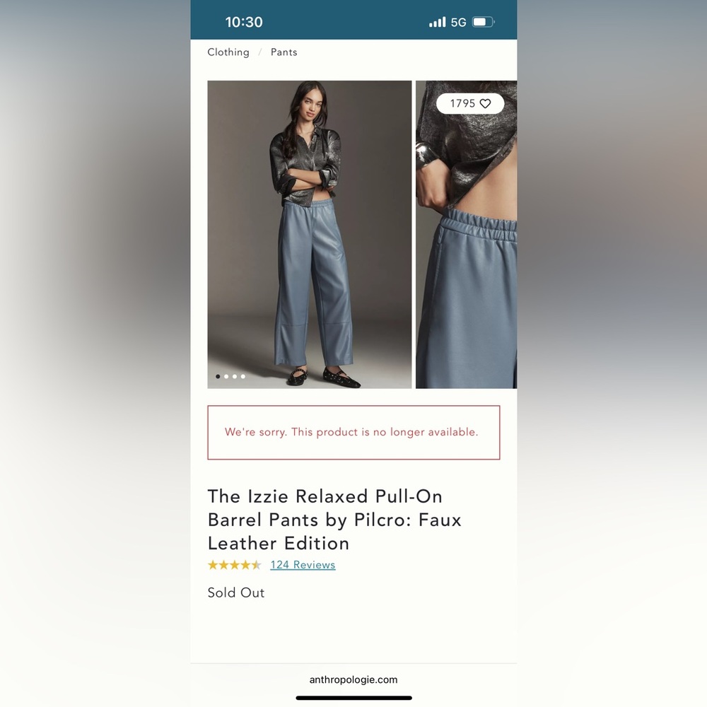 The Izzie Relaxed Pull-On Barrel Pants by Pilcro: Faux Leather edition